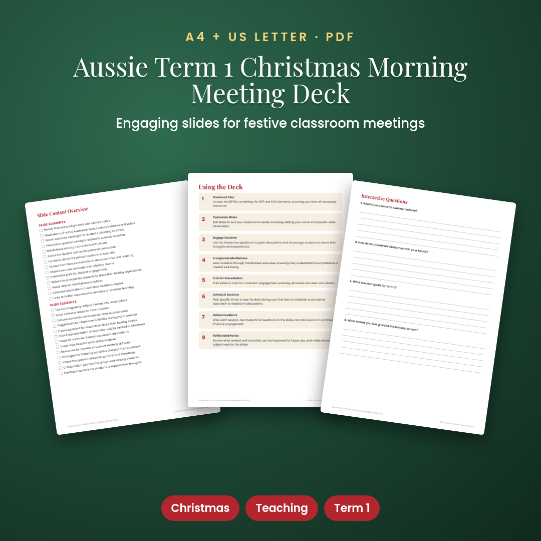 Aussie Term 1 Christmas Morning Meeting Deck (ENG)
