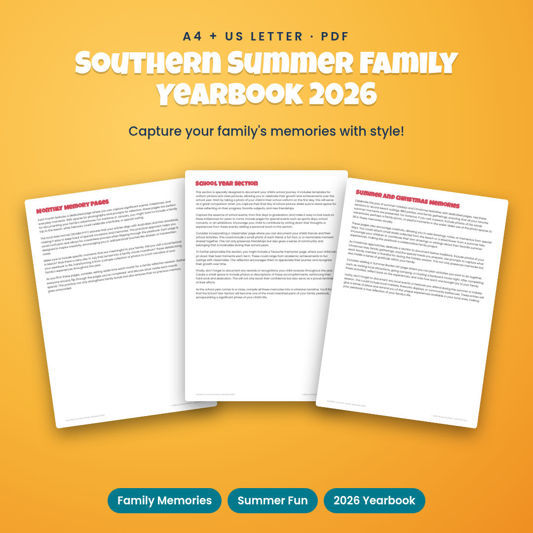 Southern Summer Family Yearbook 2026