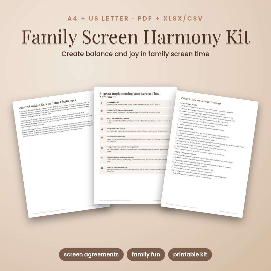 Family Screen Harmony Kit: A Fun Approach to Screen Time Rules