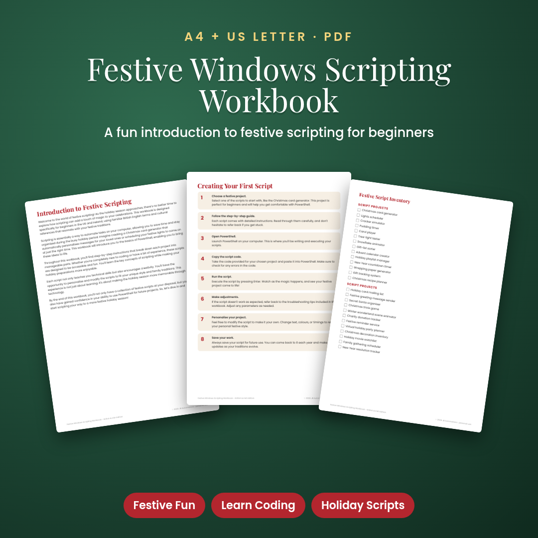 Festive Windows Scripting Workbook – British &amp; Irish Edition