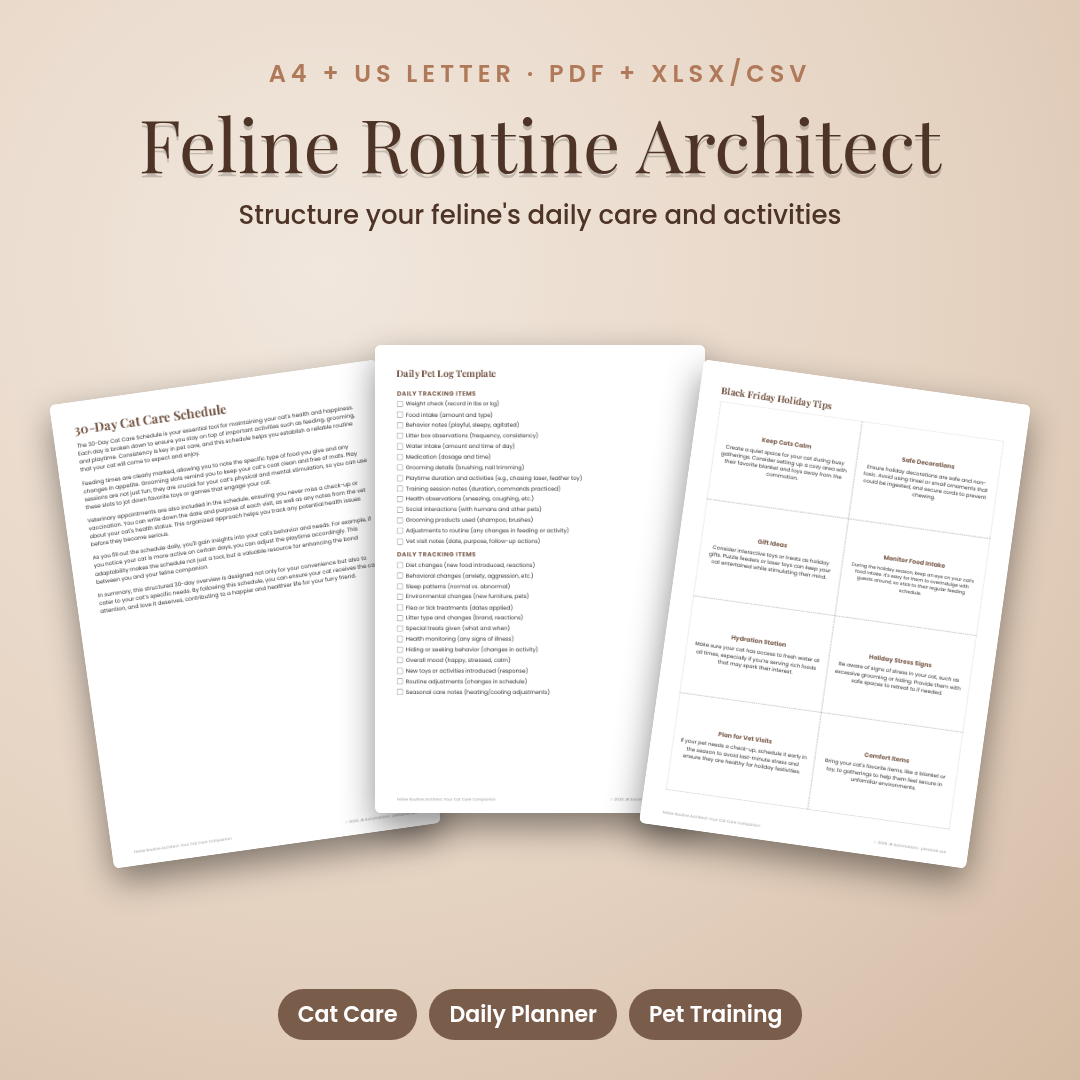 Feline Routine Architect: Your Cat Care Companion
