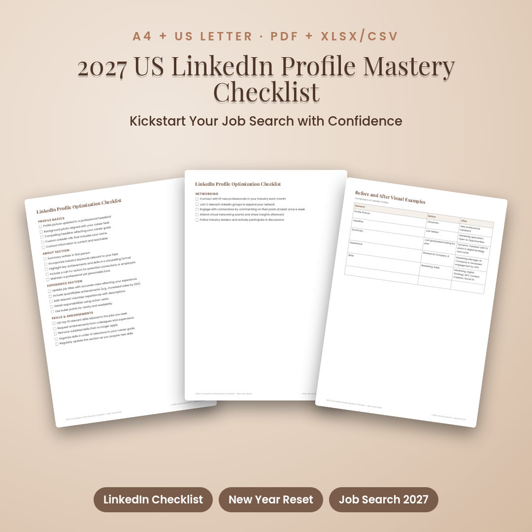 2027 US LinkedIn Profile Mastery Checklist – New Year Reset