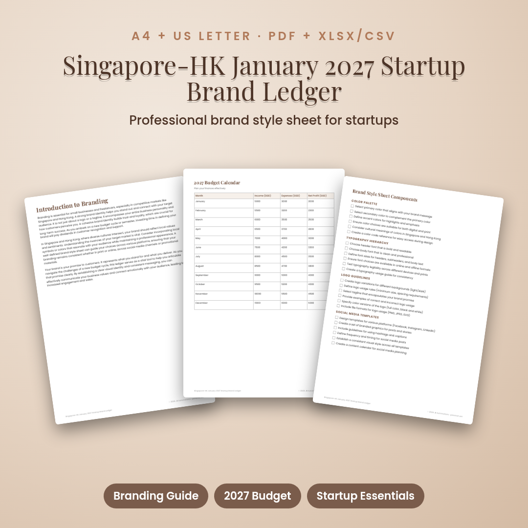 Singapore-HK January 2027 Startup Brand Ledger