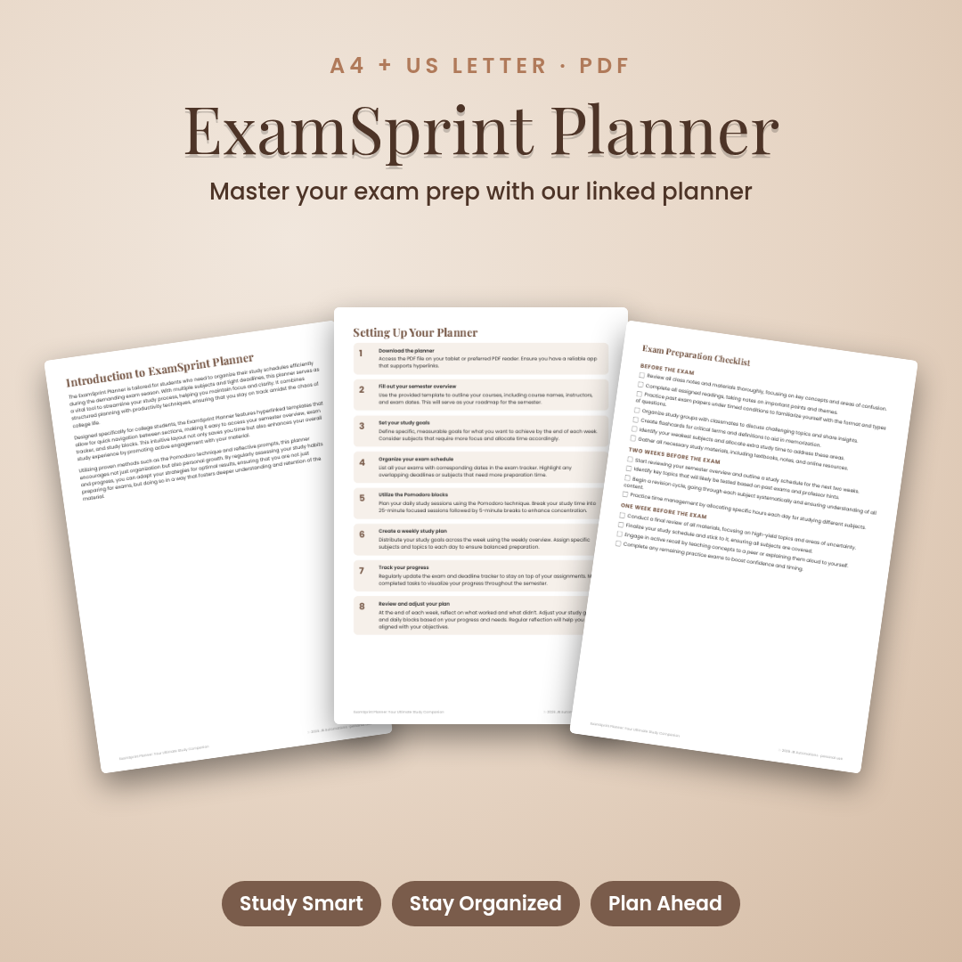 ExamSprint Planner: Your Ultimate Study Companion