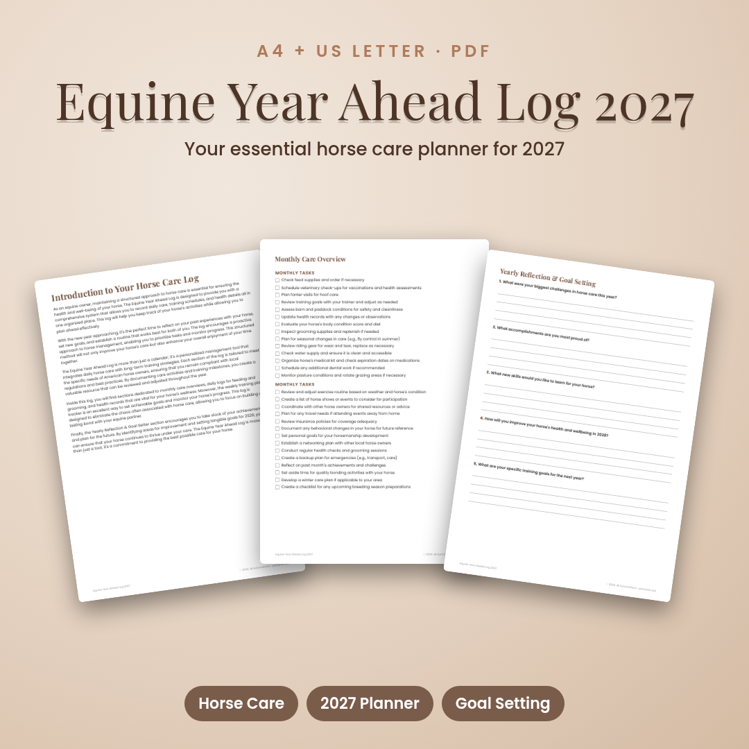 Equine Year Ahead Log 2027