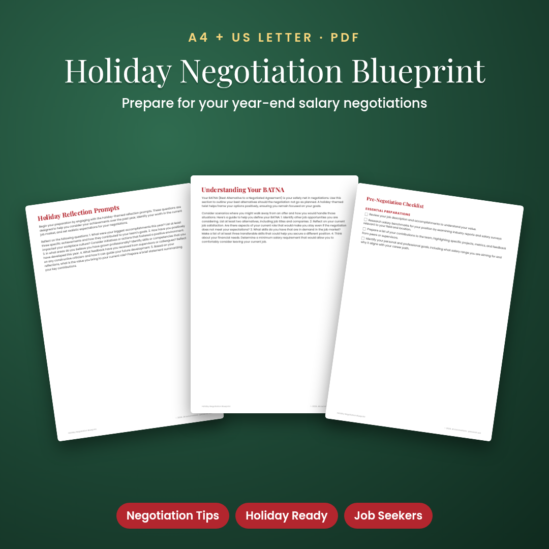 Holiday Negotiation Blueprint