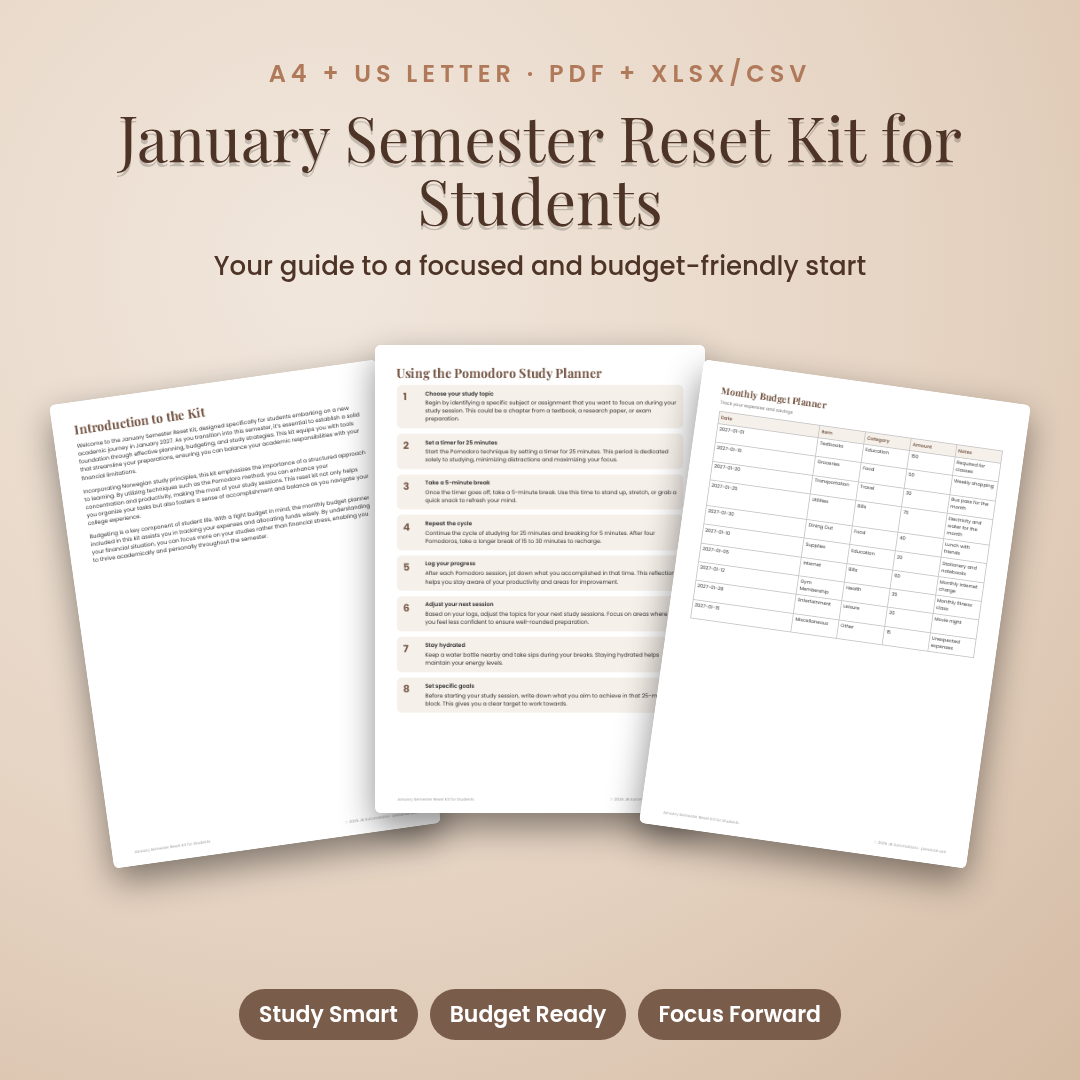 January Semester Reset Kit for Students