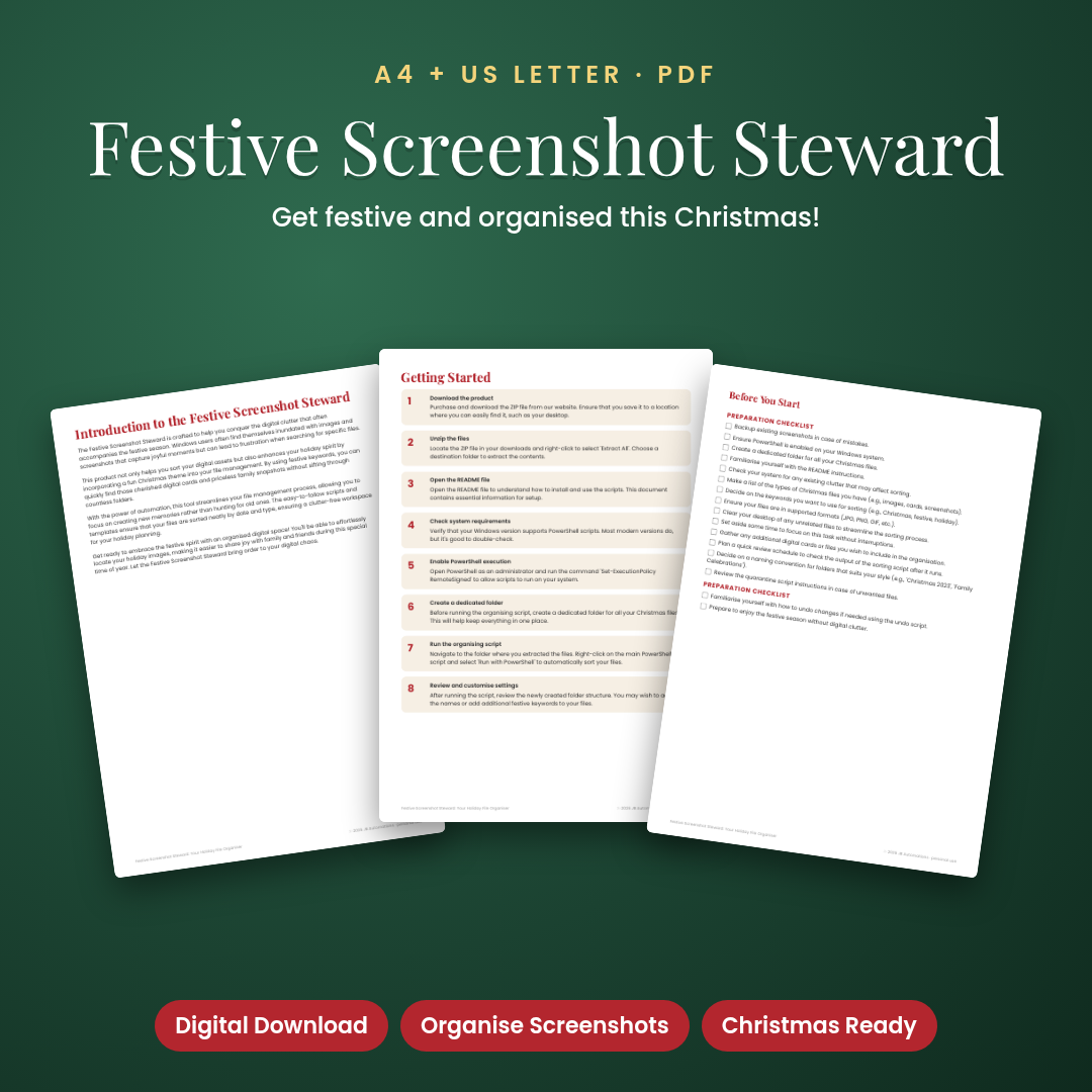 Festive Screenshot Steward: Your Holiday File Organiser