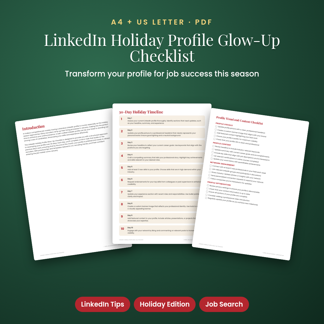 LinkedIn Holiday Profile Glow-Up Checklist