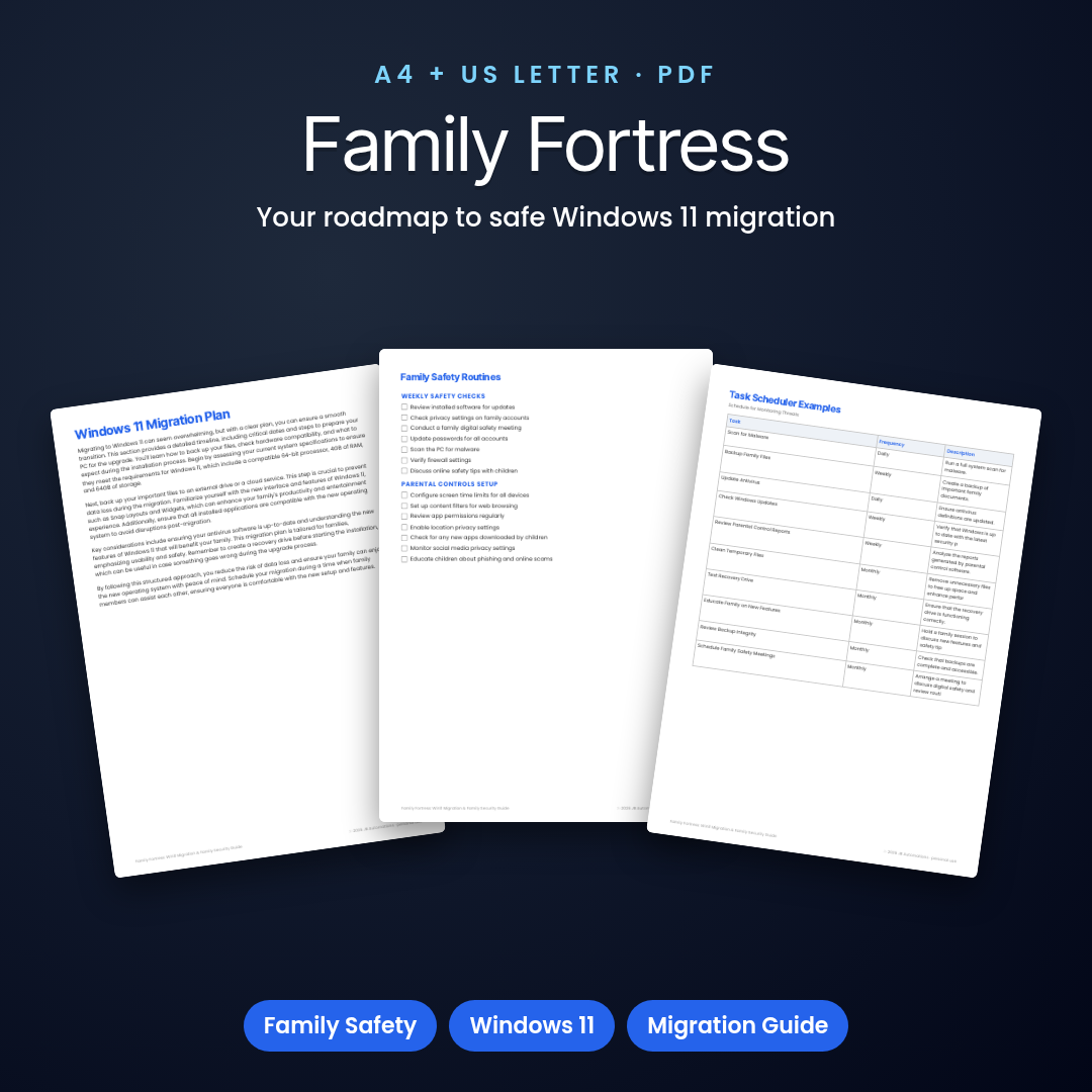 Family Fortress: Win11 Migration & Family Security Guide