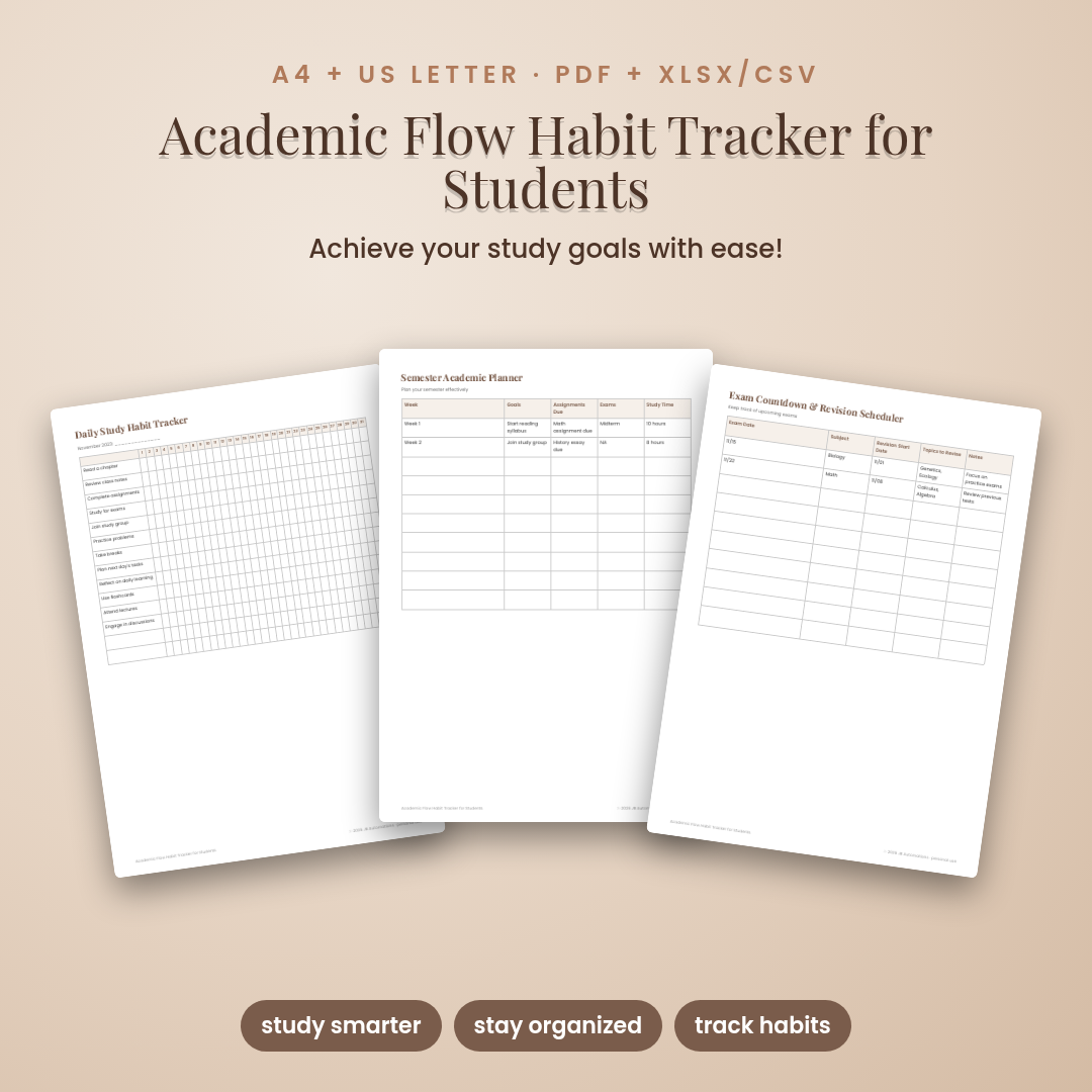 Academic Flow Habit Tracker for Students