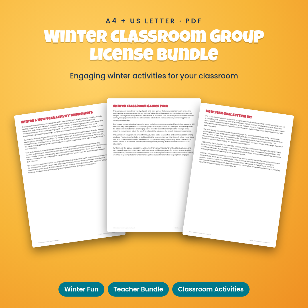 Winter Classroom Group License Bundle