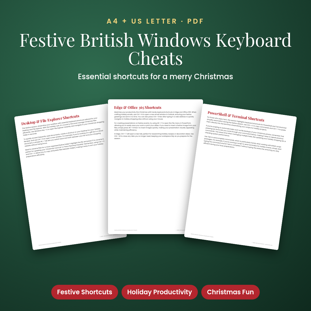 Festive British Windows Keyboard Cheats