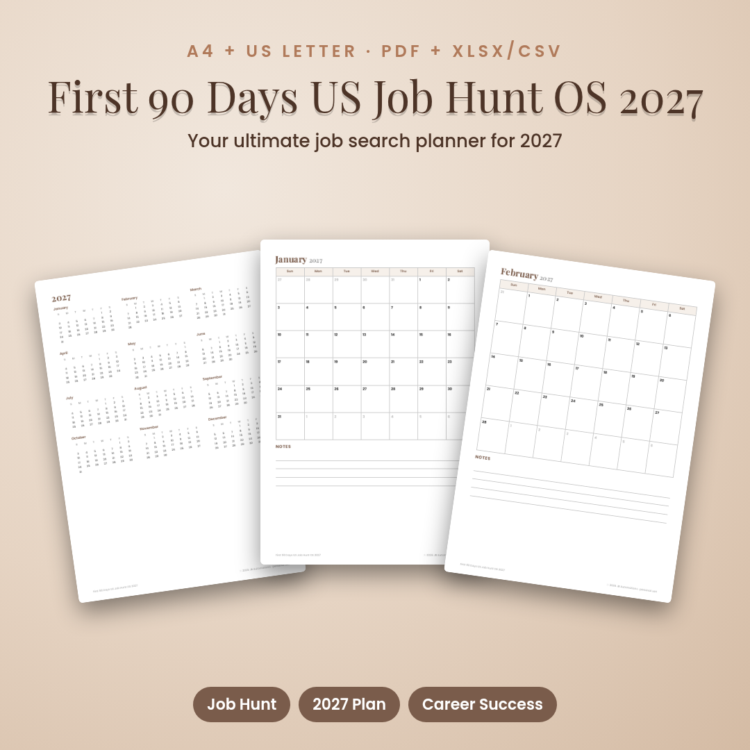 First 90 Days US Job Hunt OS 2027