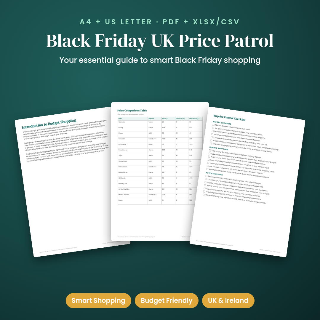 Black Friday UK Price Patrol: Britain &amp; Ireland Budget Shopping List