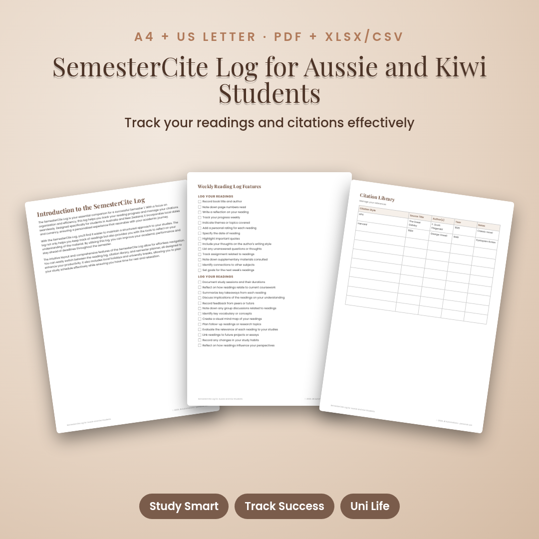 SemesterCite Log for Aussie and Kiwi Students
