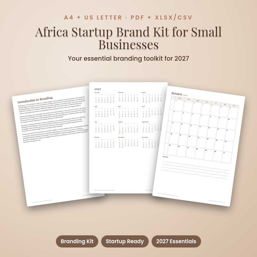 Africa Startup Brand Kit for Small Businesses