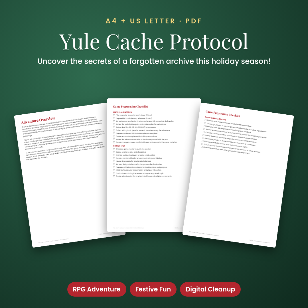 Yule Cache Protocol: A Festive RPG One-Shot Adventure
