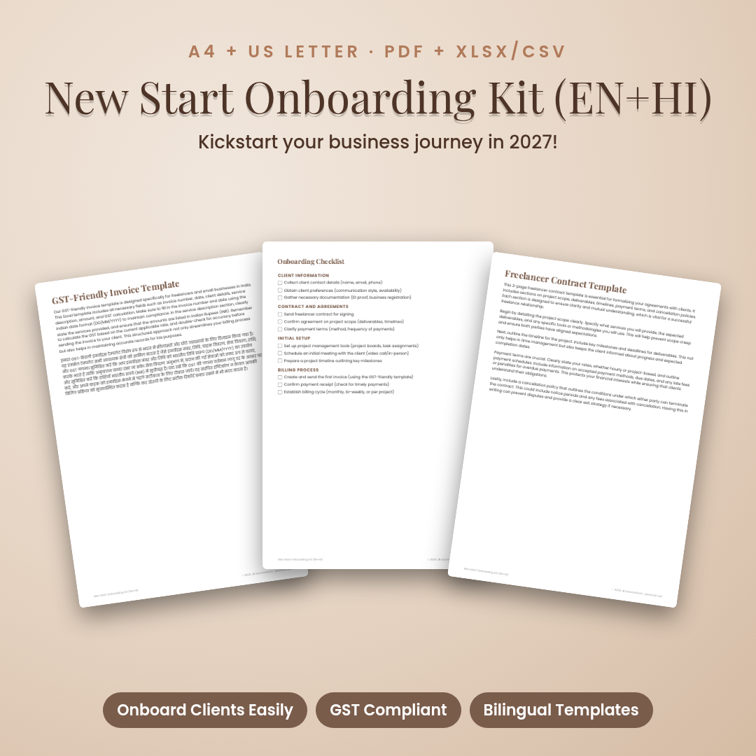 New Start Onboarding Kit (EN+HI)