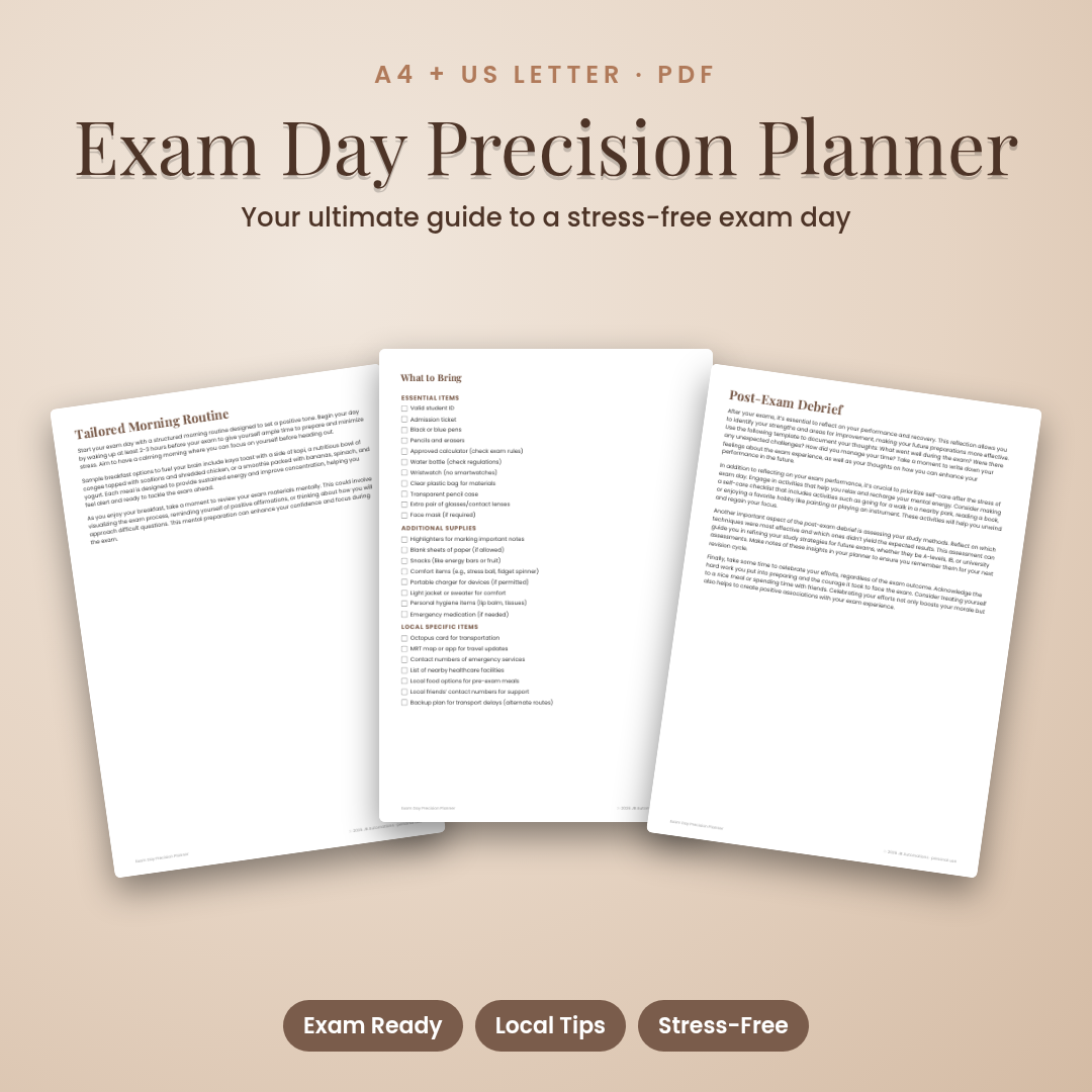 Exam Day Precision Planner