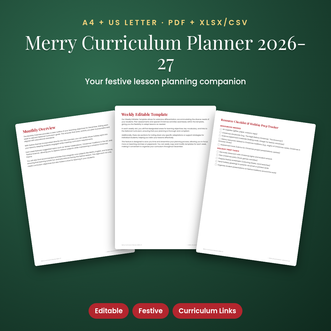 Merry Curriculum Planner 2026-27