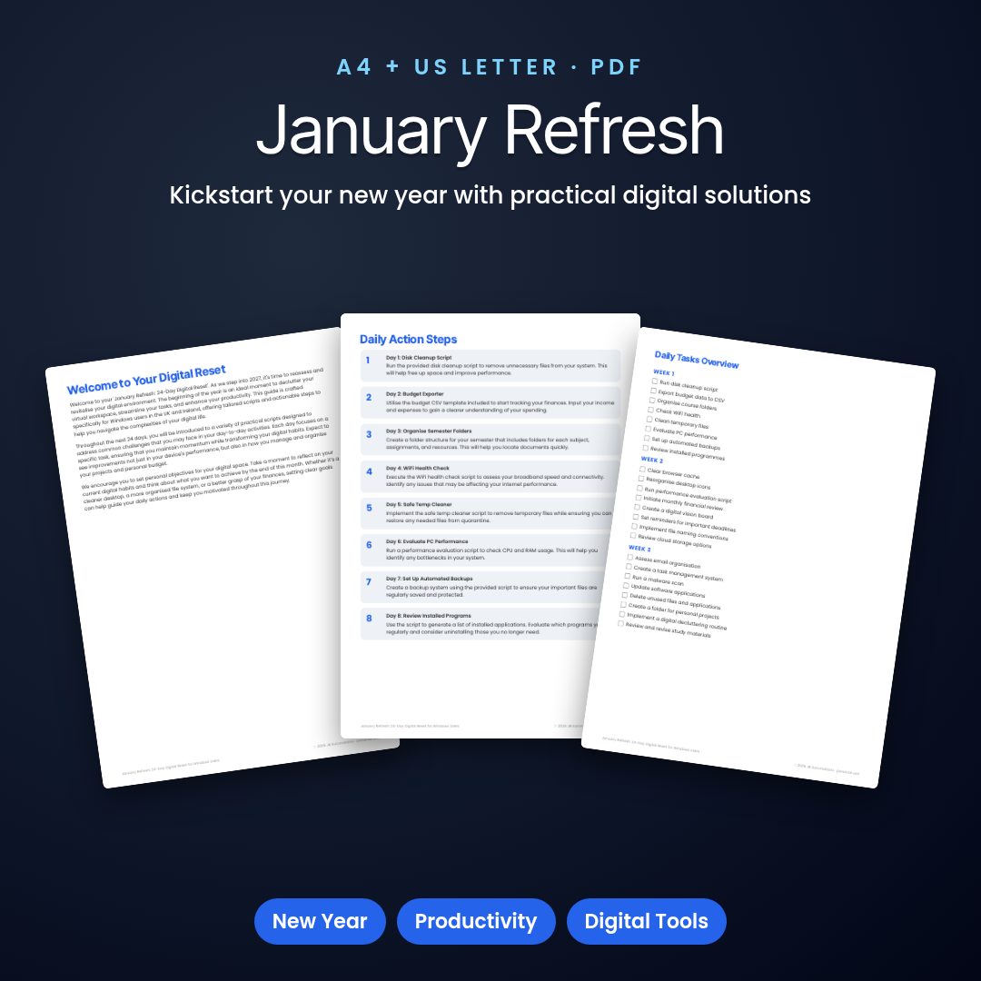 January Refresh: 24-Day Digital Reset for Windows Users