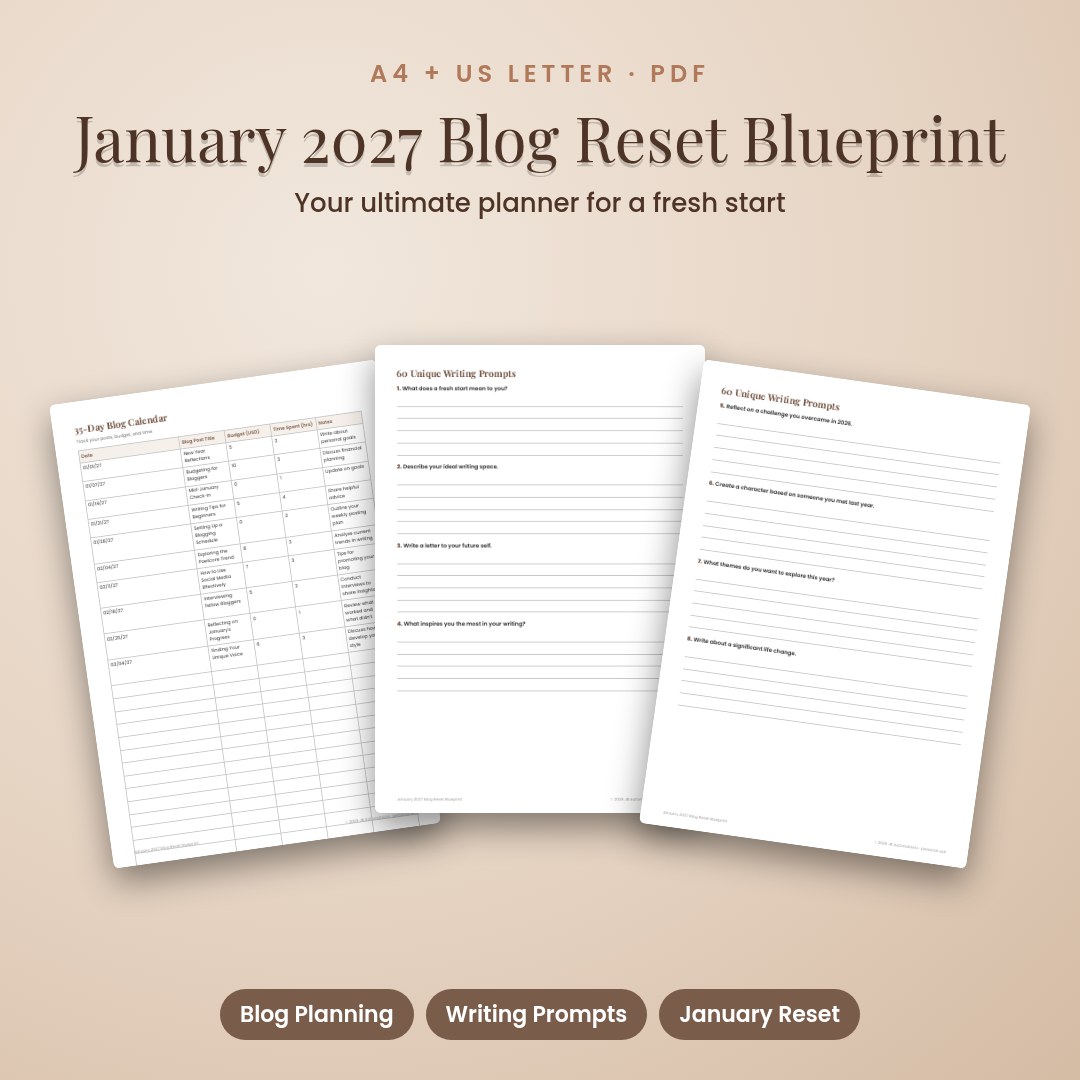 January 2027 Blog Reset Blueprint