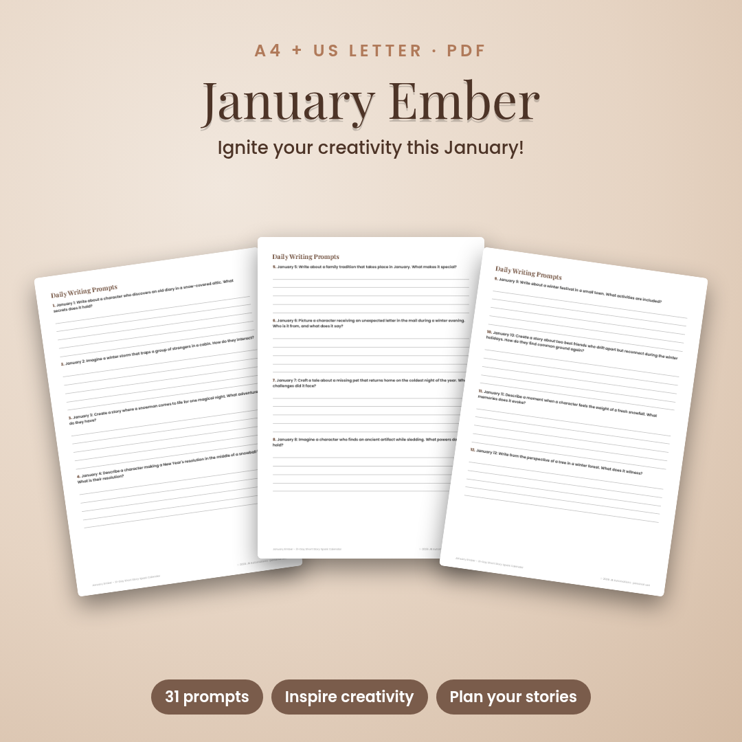 January Ember - 31-Day Short Story Spark Calendar