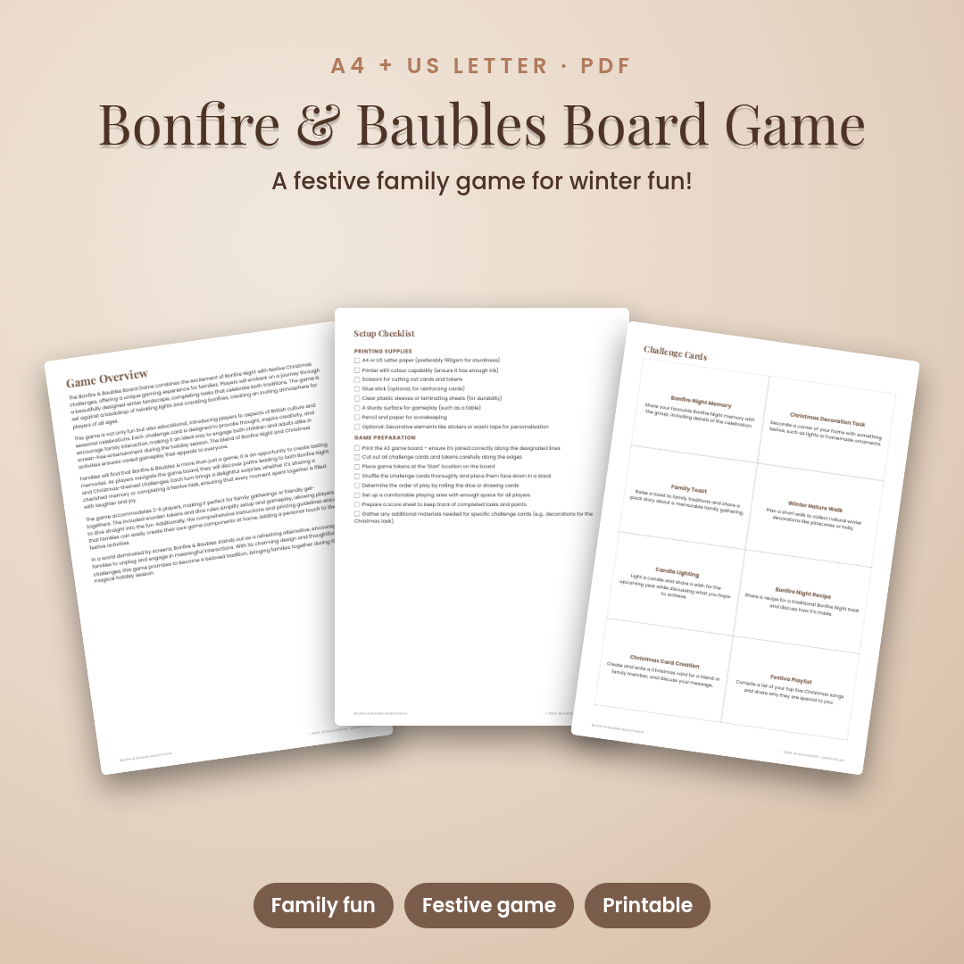 Bonfire & Baubles Board Game