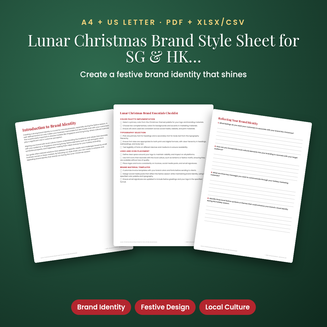 Lunar Christmas Brand Style Sheet for SG & HK Microbusinesses