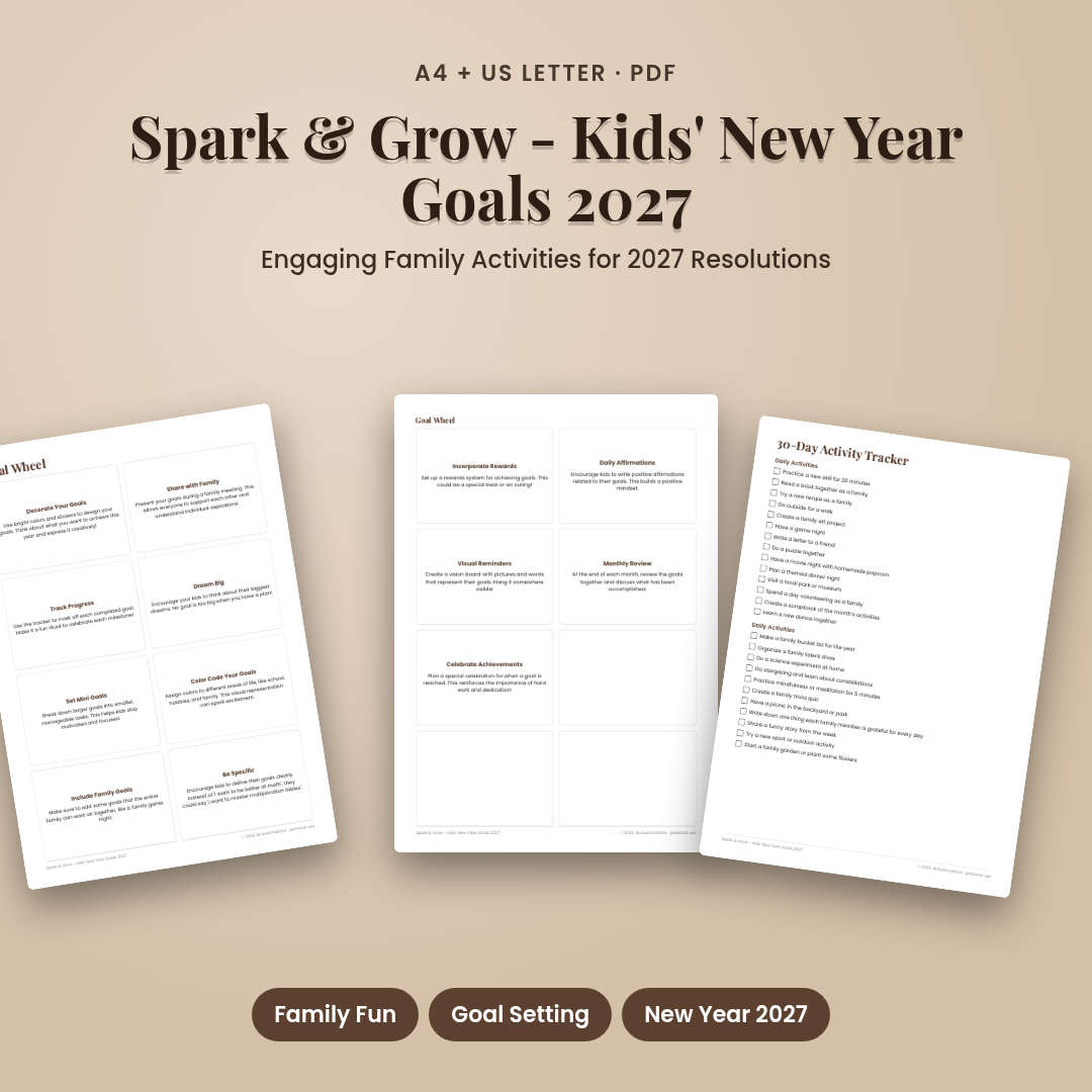 Spark &amp; Grow - Kids' New Year Goals 2027