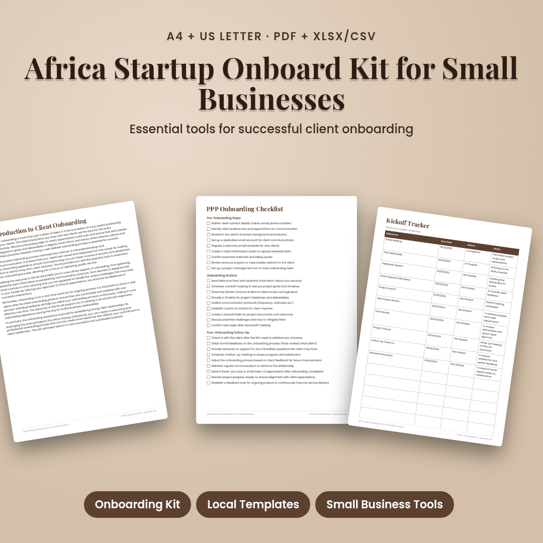 Africa Startup Onboard Kit for Small Businesses