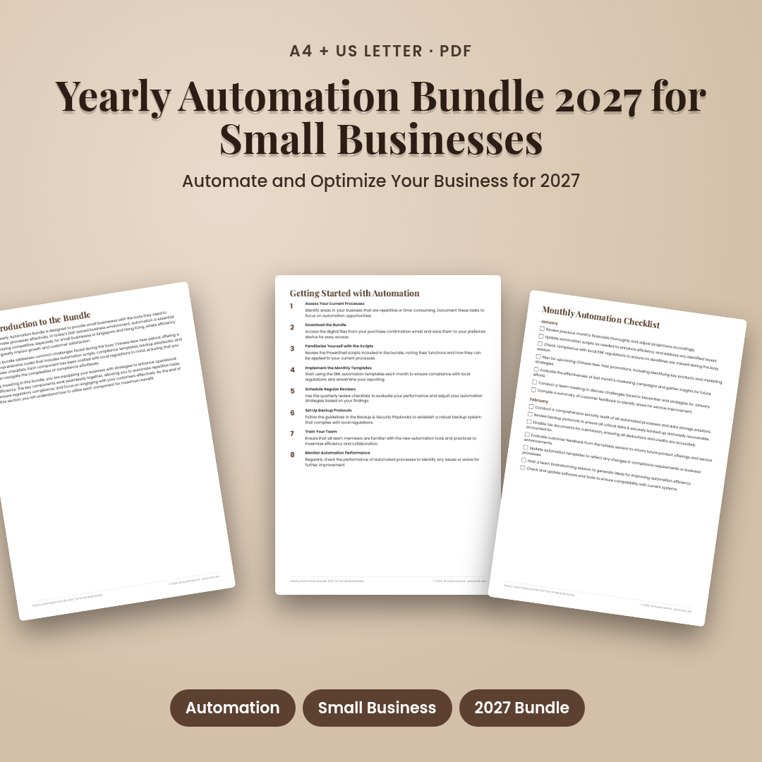 Yearly Automation Bundle 2027 for Small Businesses