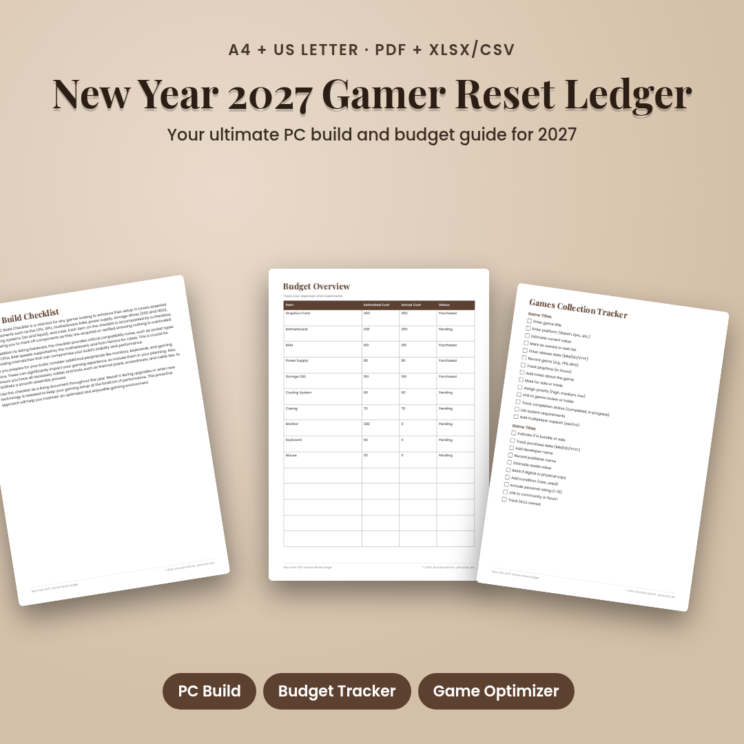 New Year 2027 Gamer Reset Ledger