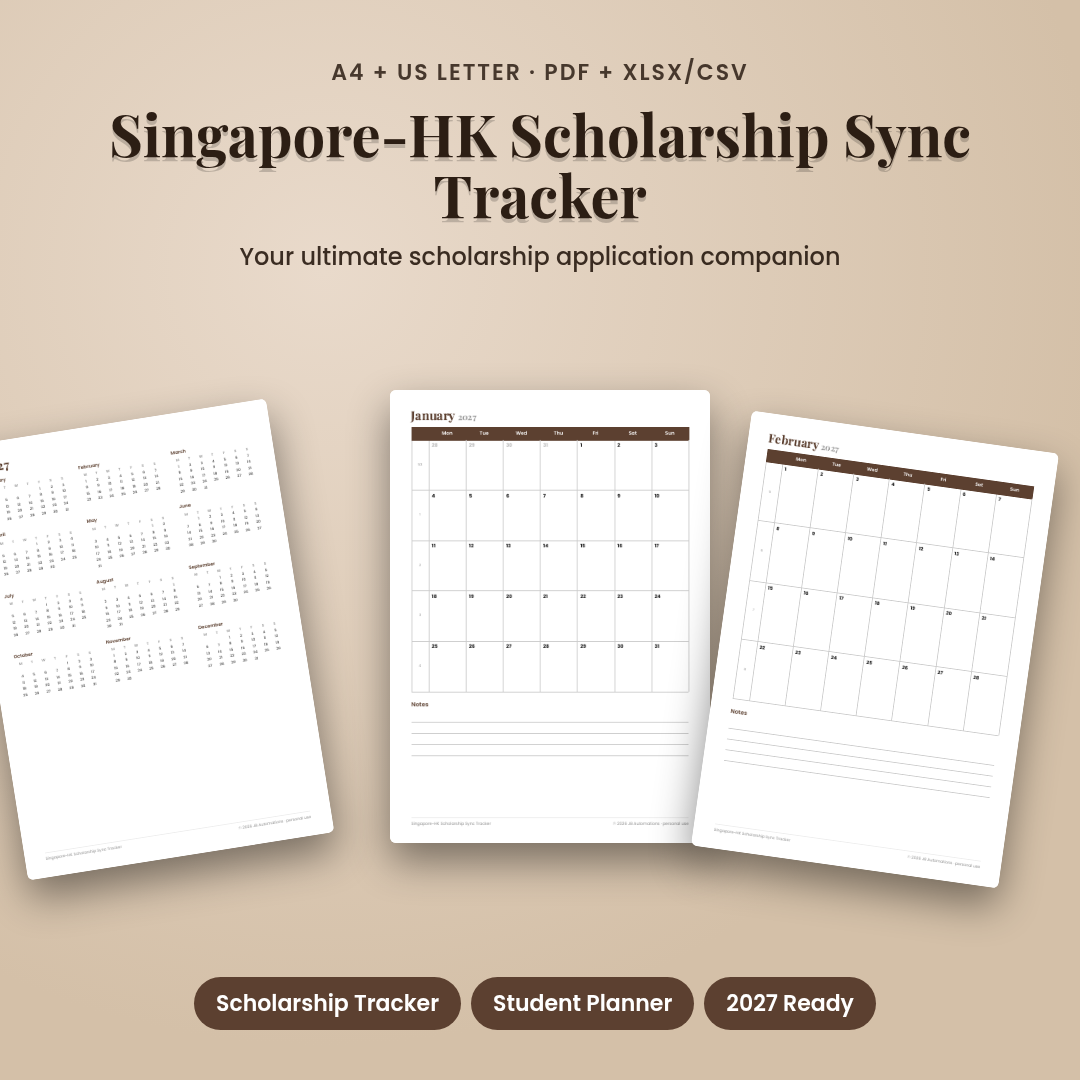 Singapore-HK Scholarship Sync Tracker