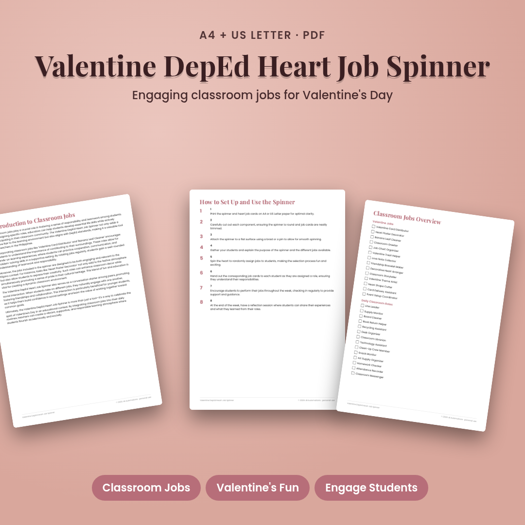 Valentine DepEd Heart Job Spinner