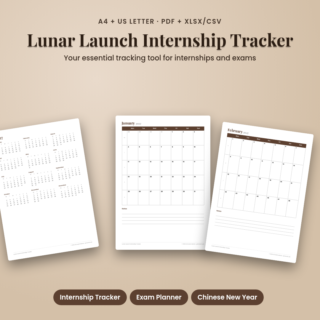 Lunar Launch Internship Tracker
