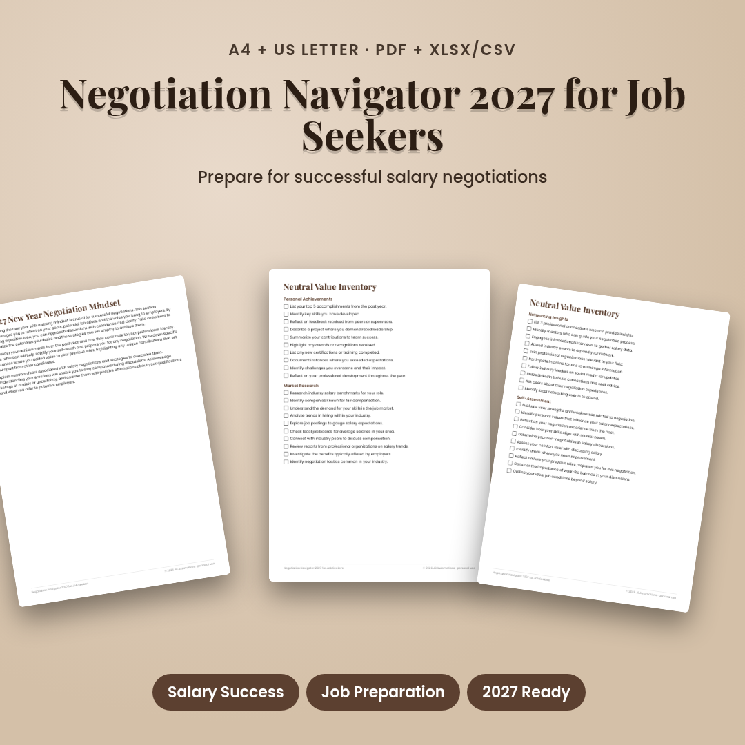 Negotiation Navigator 2027 for Job Seekers