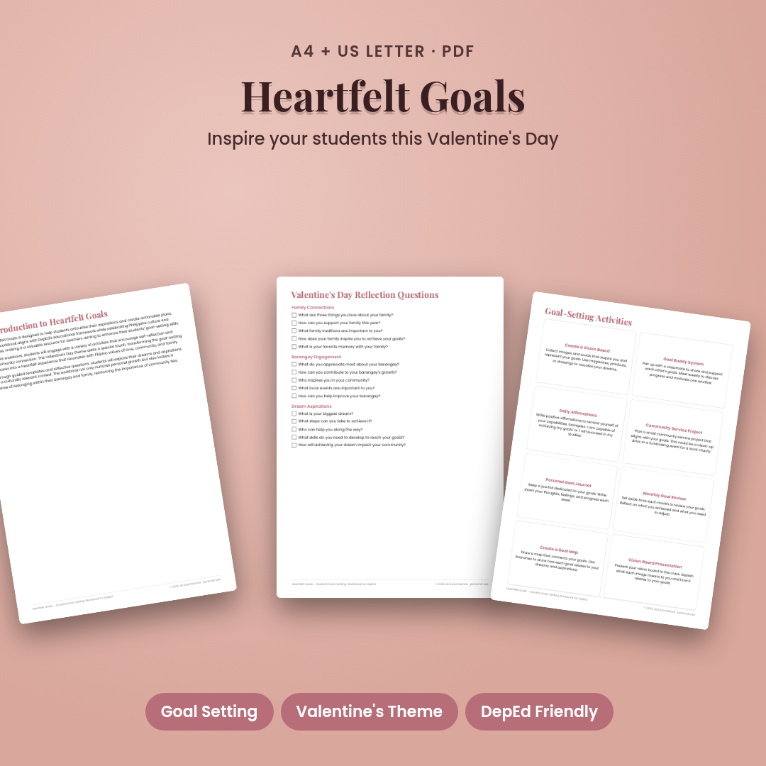 Heartfelt Goals – Student Goal-Setting Workbook for DepEd