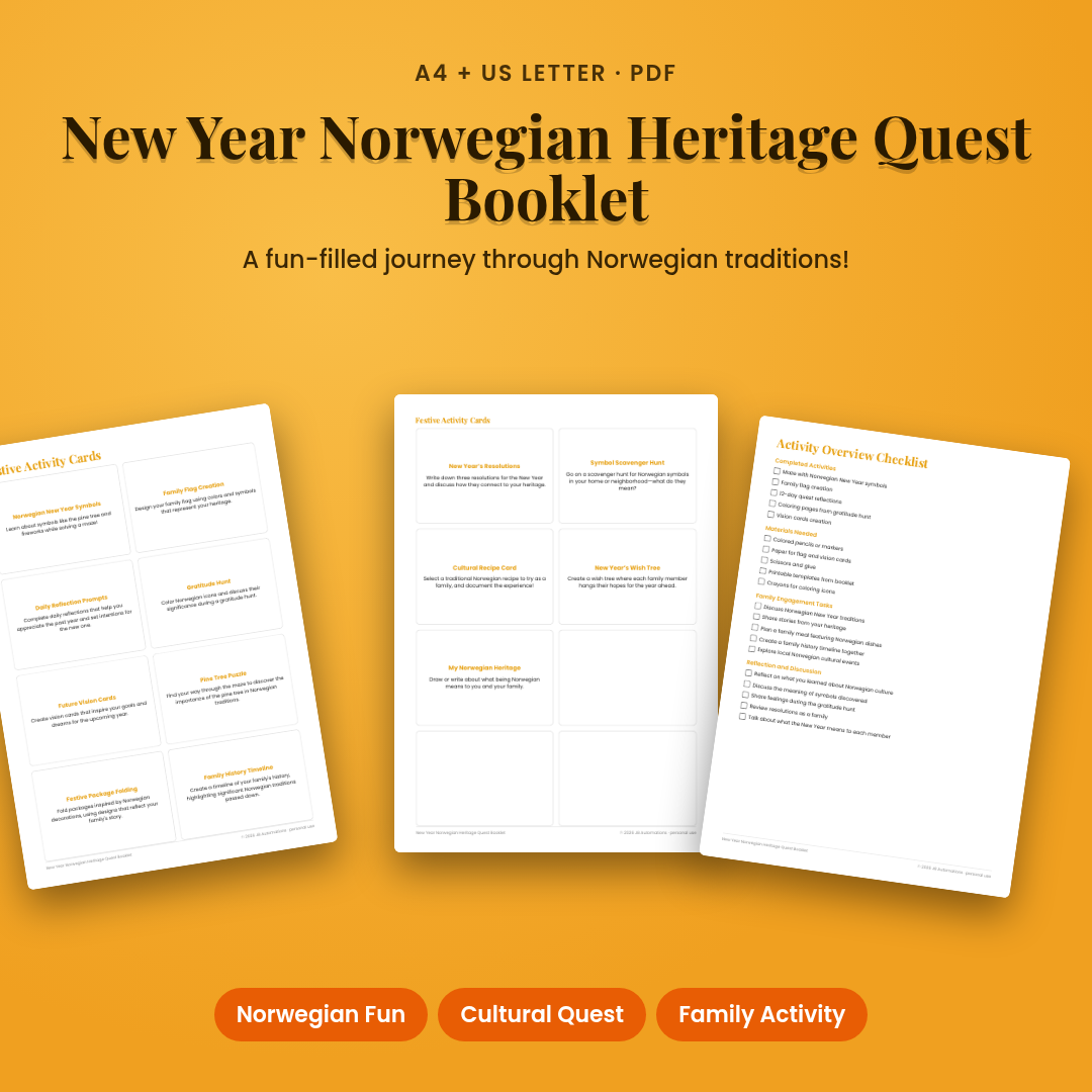 New Year Norwegian Heritage Quest Booklet