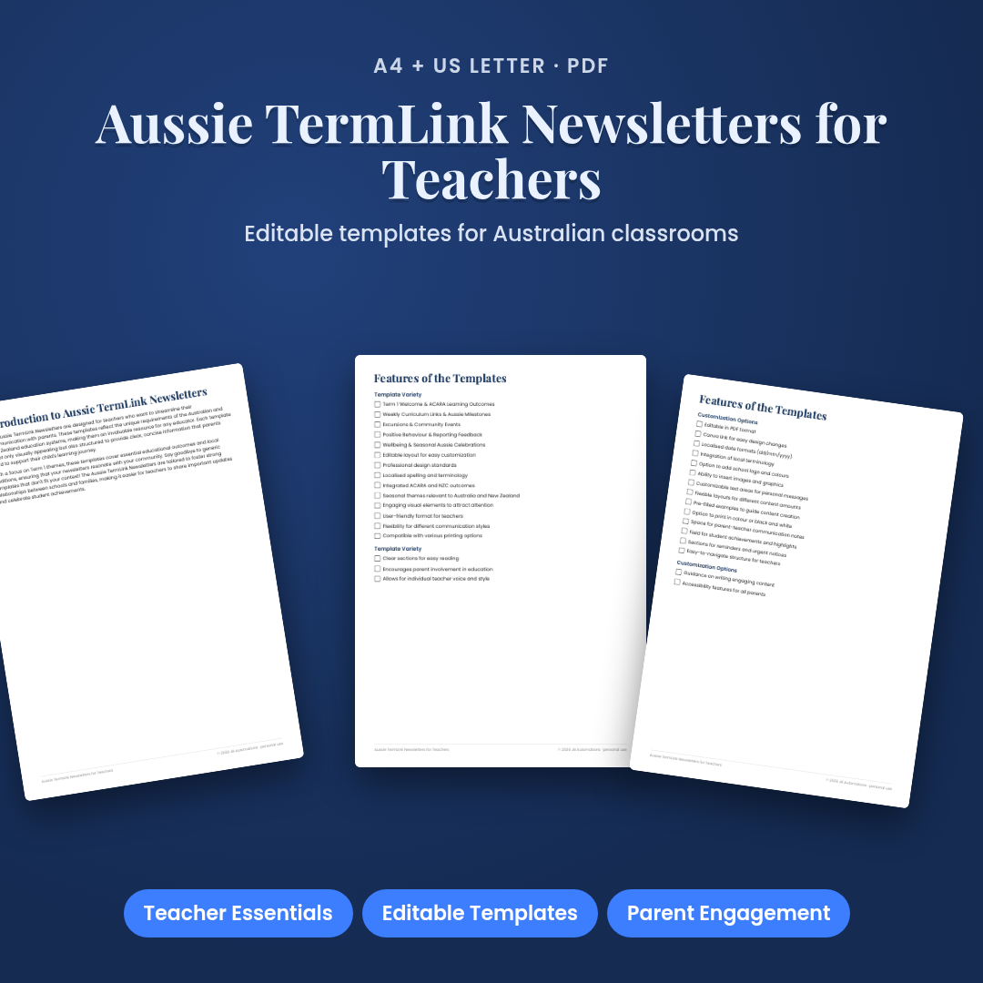 Aussie TermLink Newsletters for Teachers