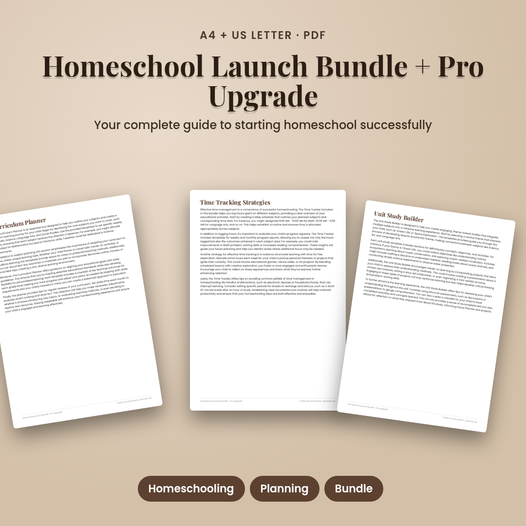 Homeschool Launch Bundle + Pro Upgrade