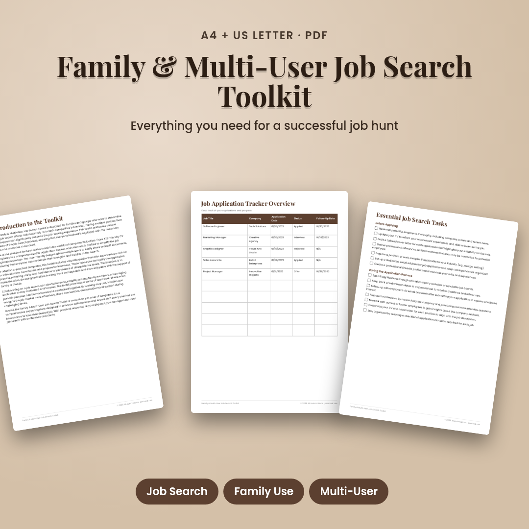 Family & Multi-User Job Search Toolkit