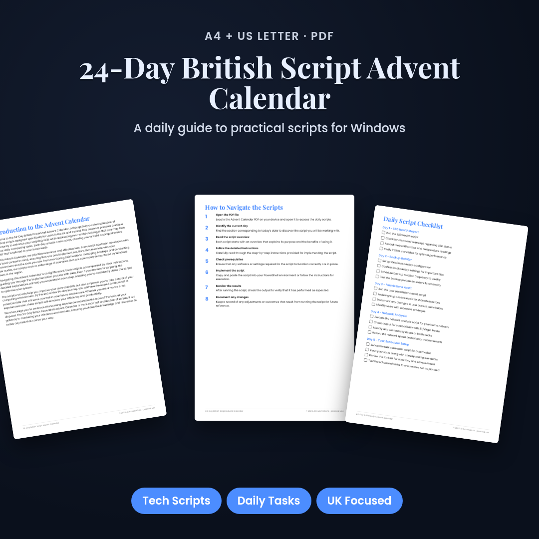 24-Day British Script Advent Calendar