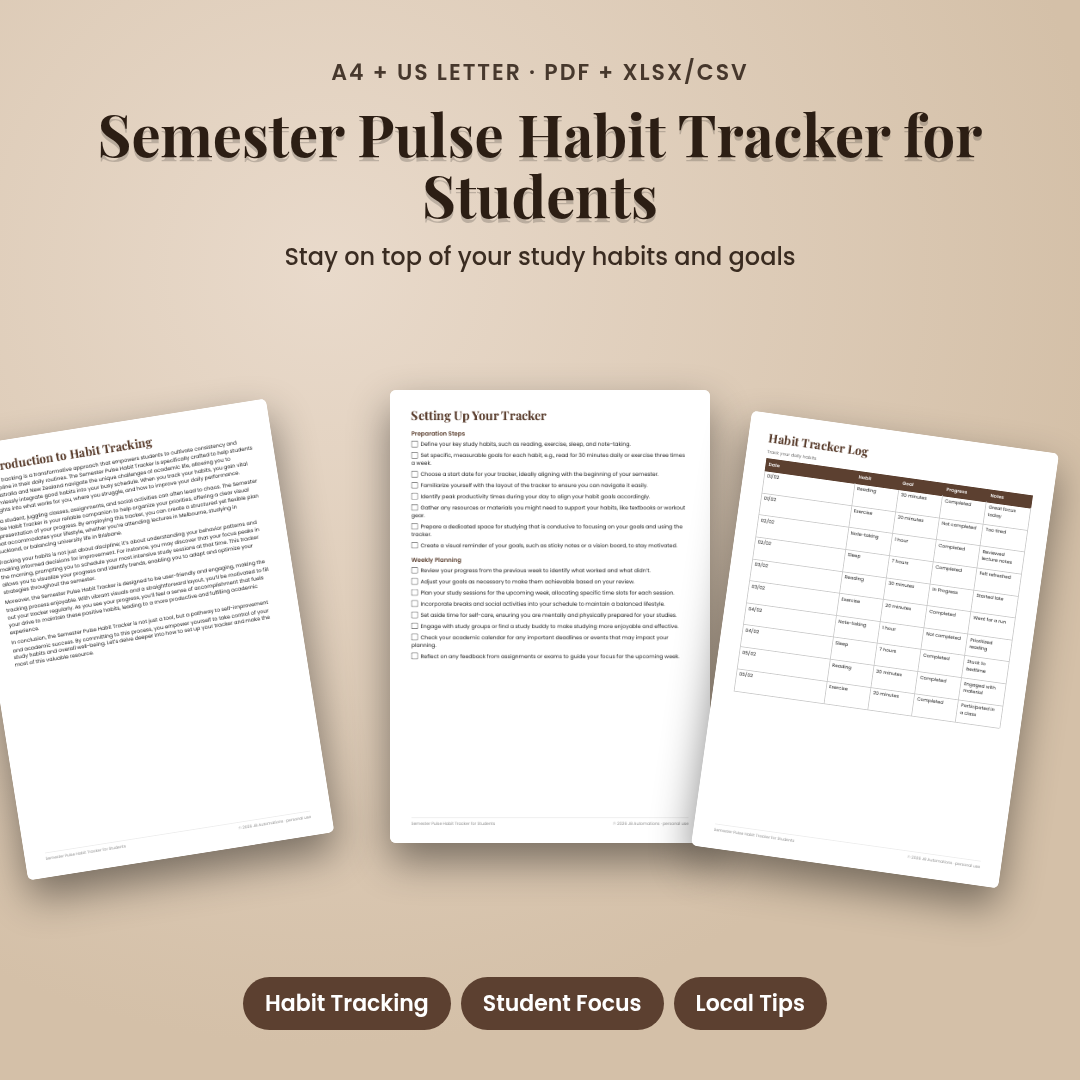 Semester Pulse Habit Tracker for Students