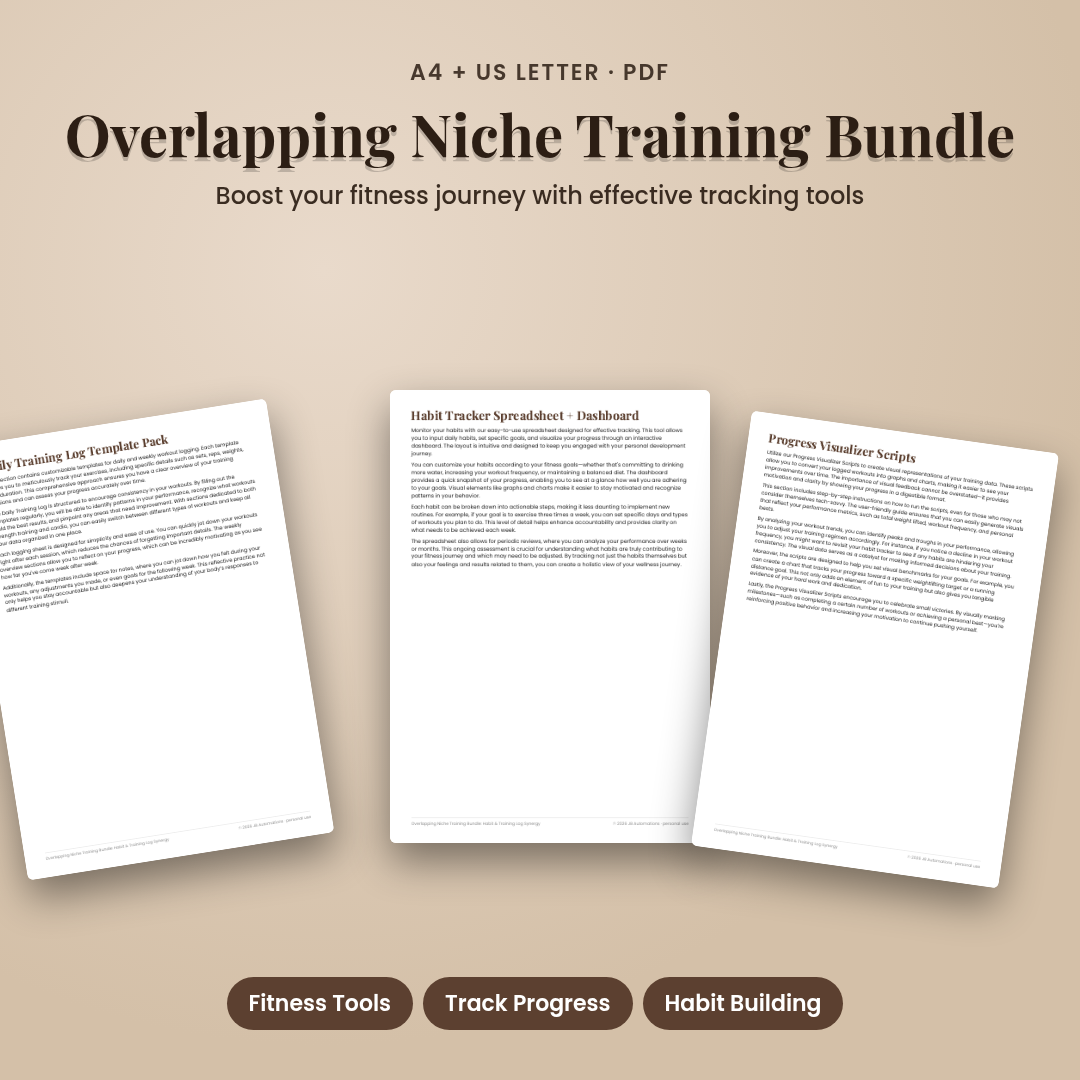 Overlapping Niche Training Bundle: Habit &amp; Training Log Synergy