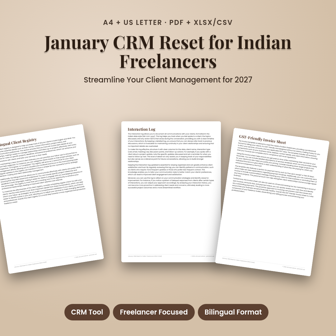 January CRM Reset for Indian Freelancers (ENG+Hindi)