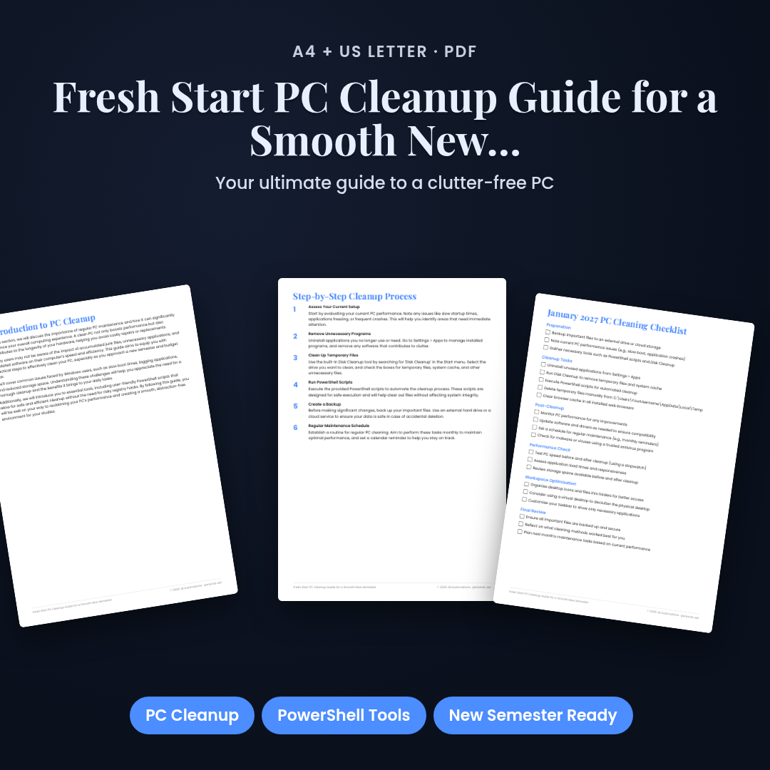 Fresh Start PC Cleanup Guide for a Smooth New Semester