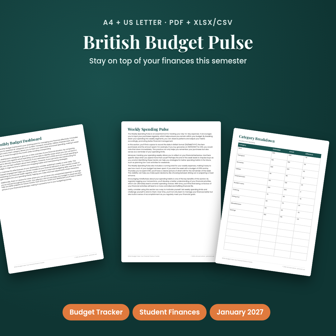 British Budget Pulse: Your Personal Finance Tracker