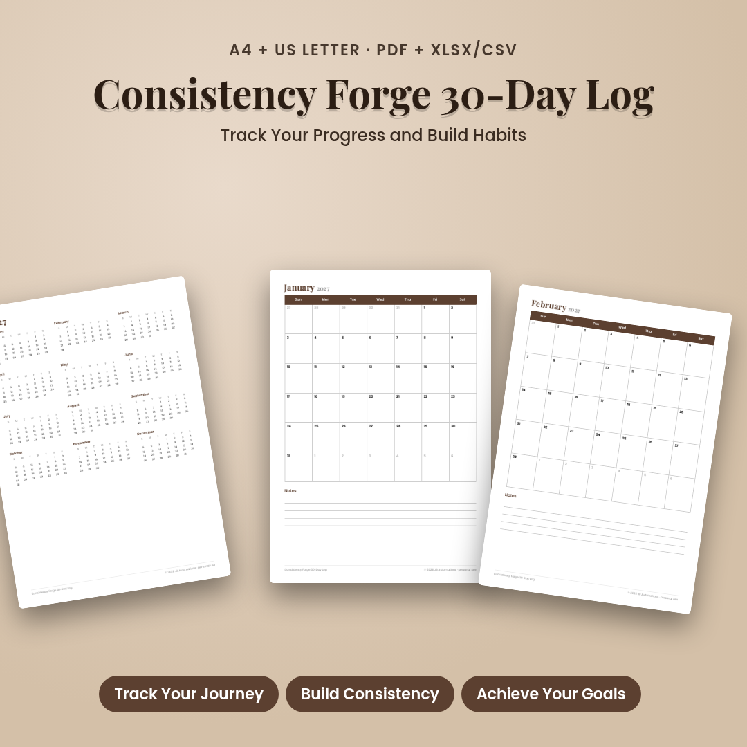 Consistency Forge 30-Day Log
